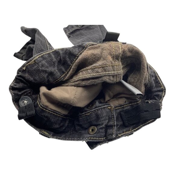 Lot Of 2 DKNY Baby Girl Pants & Jeans 3-6M Adjustable Waist Herringbone & Denim - Picture 7 of 16